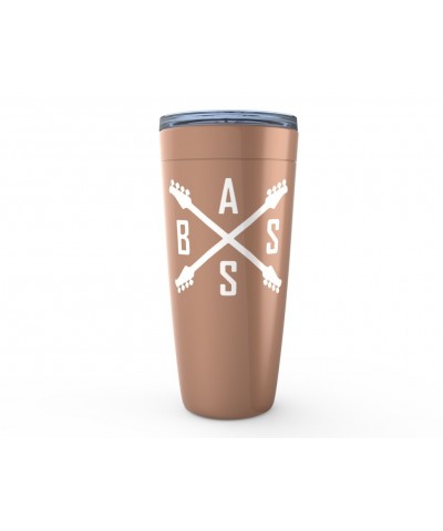 Music Life Viking Tumbler | Bass Player Emblem Tumbler $5.40 Drinkware