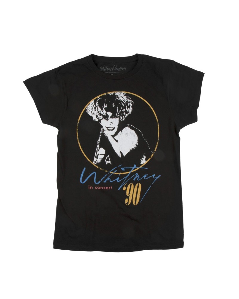 Whitney Houston Whitney Live in Concert '90 Black T-Shirt $8.99 Shirts