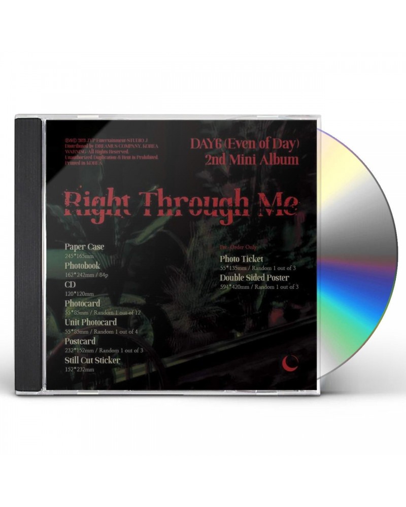 DAY6 RIGHT THROUGH ME CD $5.85 CD