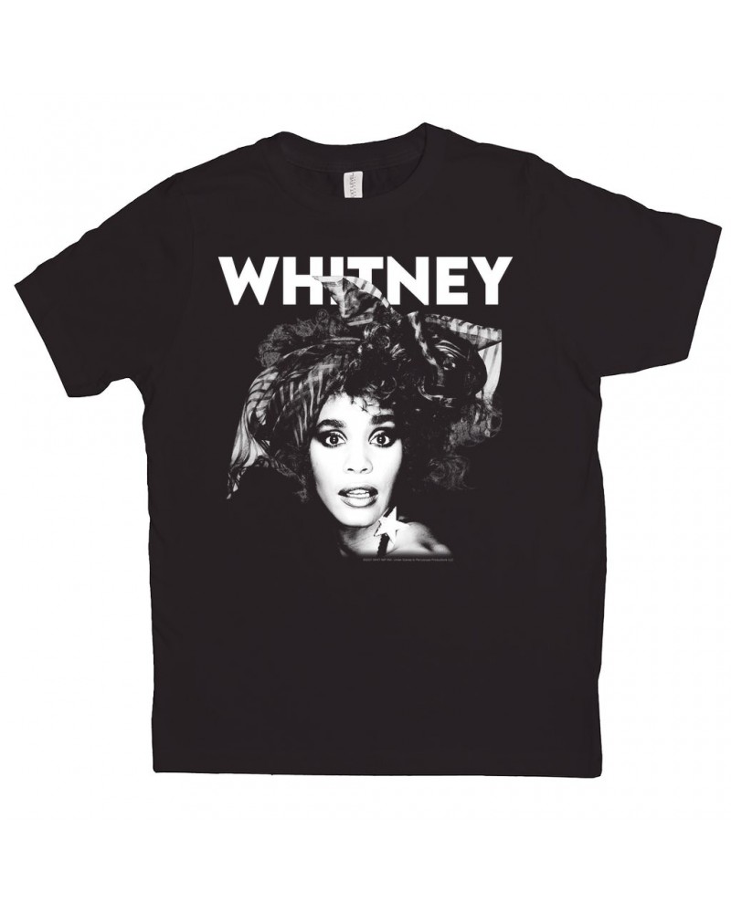 Whitney Houston Kids T-Shirt | 1987 Photo White Whitney Design Kids Shirt $3.79 Kids