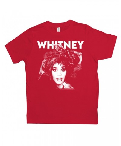 Whitney Houston Kids T-Shirt | 1987 Photo White Whitney Design Kids Shirt $3.79 Kids