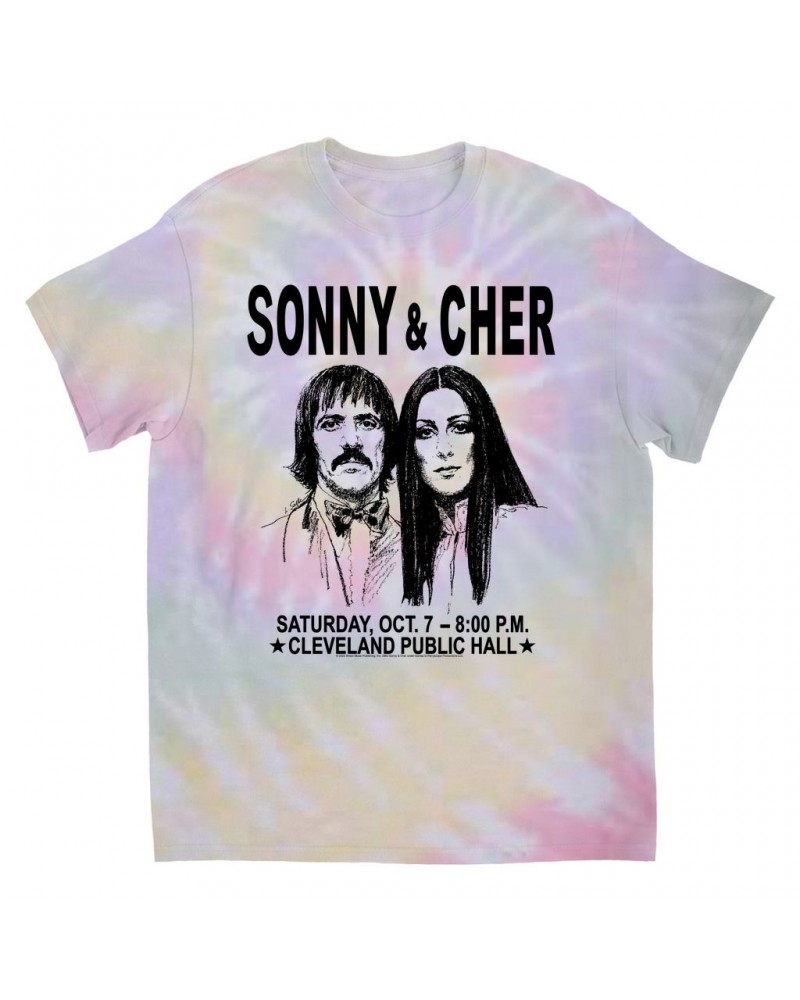 Sonny & Cher T-Shirt | Cleveland Hall Concert Poster Tie Dye Shirt $7.49 Shirts