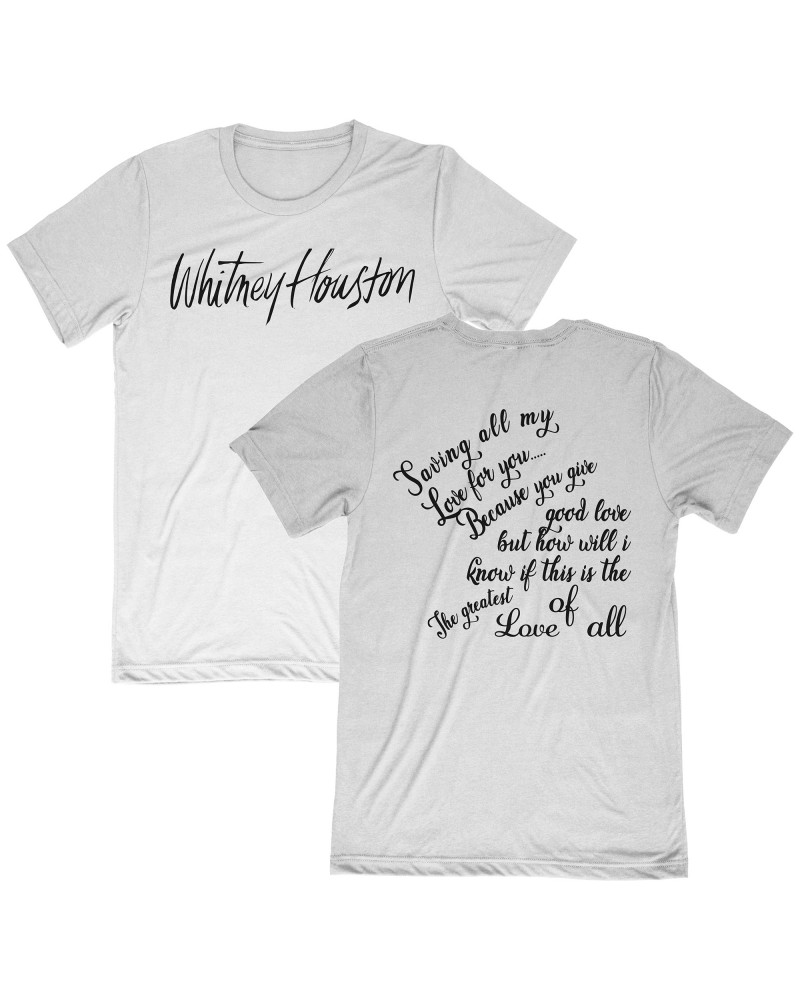 Whitney Houston Limited Edition Song Title Tee in White $5.92 Shirts