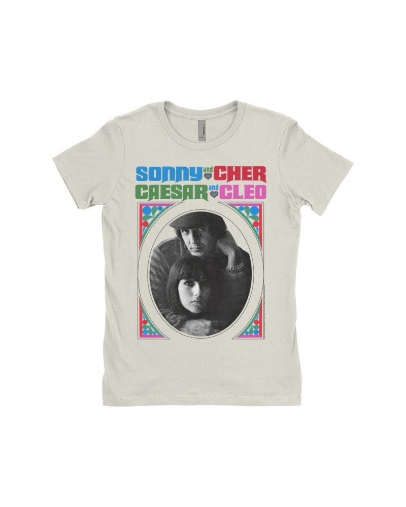 Sonny & Cher Ladies' Boyfriend T-Shirt | Caesar And Cleo Retro Frame Image Shirt $8.99 Shirts