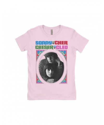 Sonny & Cher Ladies' Boyfriend T-Shirt | Caesar And Cleo Retro Frame Image Shirt $8.99 Shirts