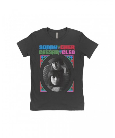 Sonny & Cher Ladies' Boyfriend T-Shirt | Caesar And Cleo Retro Frame Image Shirt $8.99 Shirts