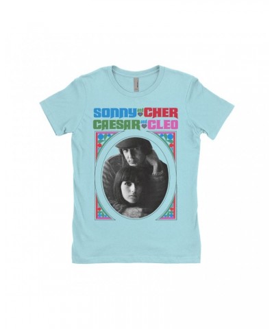 Sonny & Cher Ladies' Boyfriend T-Shirt | Caesar And Cleo Retro Frame Image Shirt $8.99 Shirts