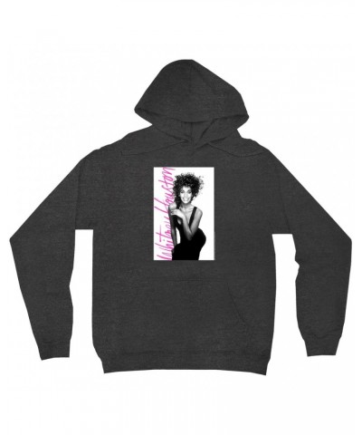 Whitney Houston Hoodie | Album Photo With Hot Pink Signature Image Hoodie $4.87 Sweatshirts