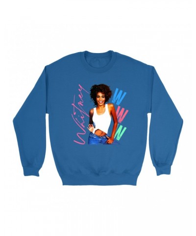 Whitney Houston Sweatshirt | Whitney Pastel W Design Sweatshirt $20.69 Sweatshirts