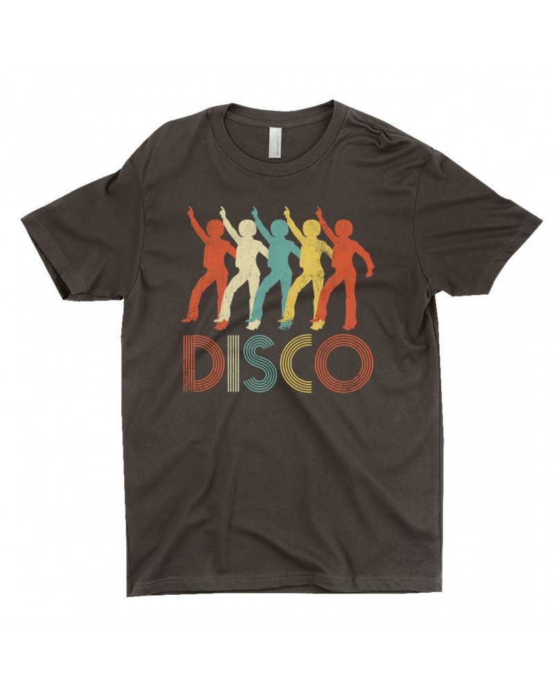 Music Life T-Shirt | Colorful Disco Design Distressed Shirt $5.64 Shirts