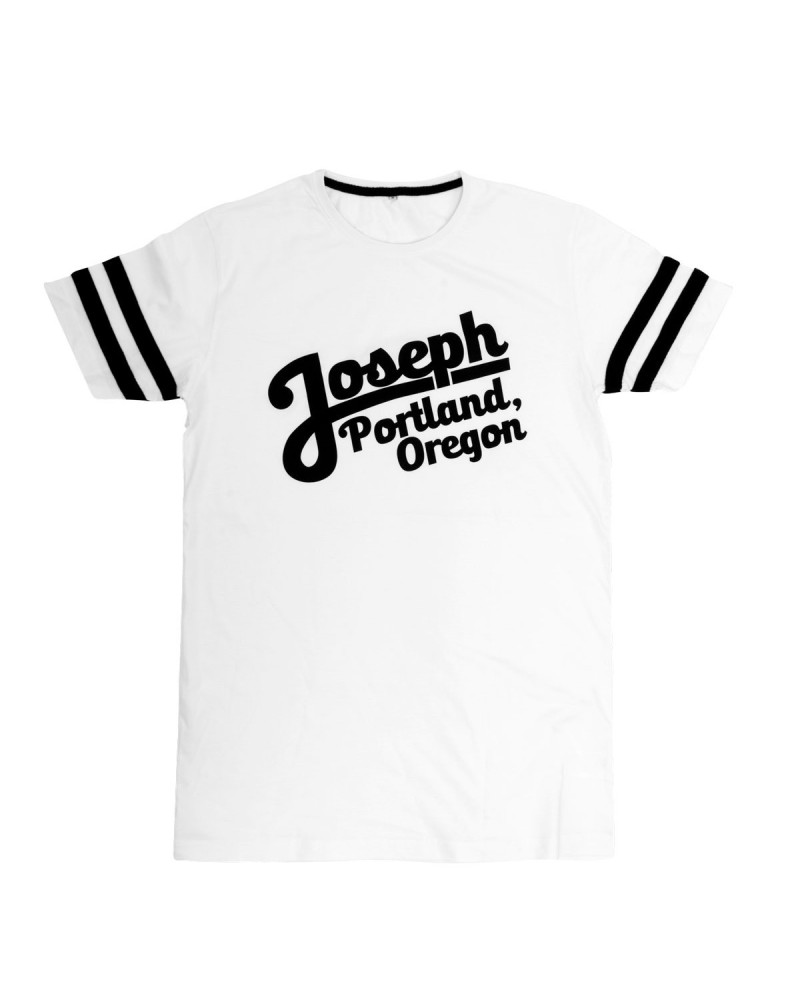 JOSEPH Script Vintage Long Jersey T - White w/ Black $11.76 Shirts