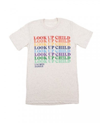 Lauren Daigle Rainbow Look Up Child Oatmeal T-Shirt $7.67 Shirts