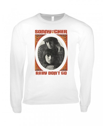 Sonny & Cher Long Sleeve Shirt | Baby Don't Go Rust Frame Image Distressed Shirt $5.54 Shirts