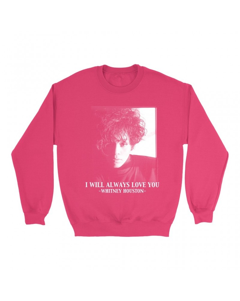 Whitney Houston Bright Colored Sweatshirt | I Will Always Love You Album Photo Image Sweatshirt $8.48 Sweatshirts