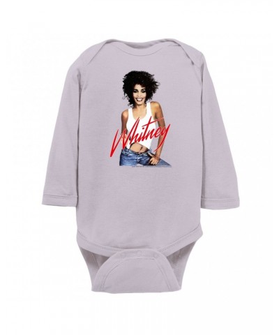 Whitney Houston Long Sleeve Bodysuit | Just Whitney Bodysuit $7.12 Shirts