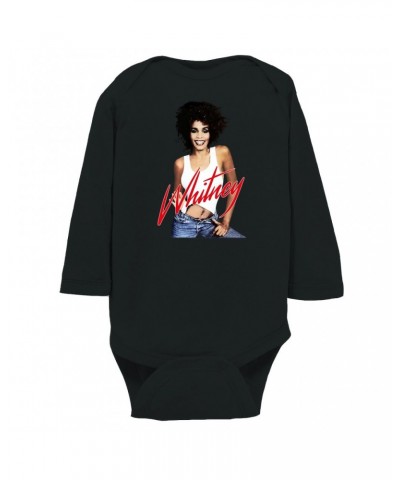 Whitney Houston Long Sleeve Bodysuit | Just Whitney Bodysuit $7.12 Shirts