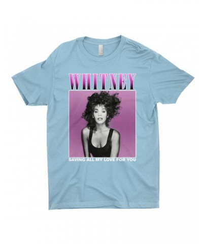 Whitney Houston T-Shirt | Saving All My Love For You Ombre Purple Design Shirt $6.82 Shirts