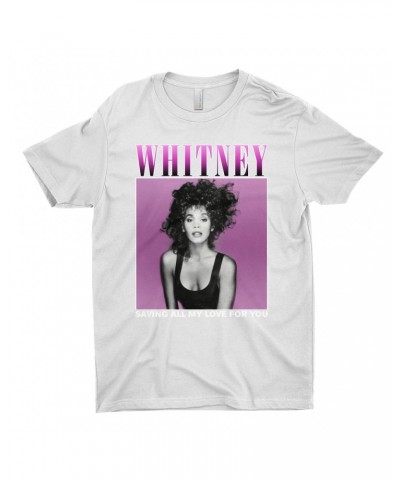 Whitney Houston T-Shirt | Saving All My Love For You Ombre Purple Design Shirt $6.82 Shirts