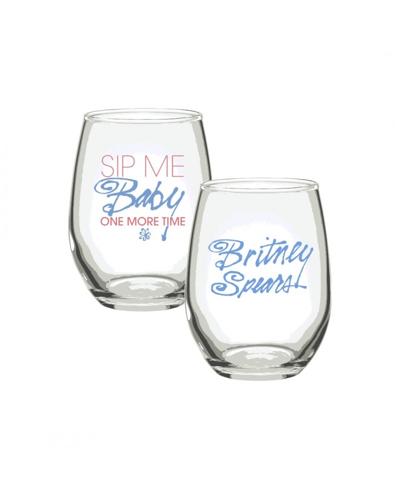 Britney Spears Sip Me Baby One More Time Wine Glass Set $5.95 Drinkware