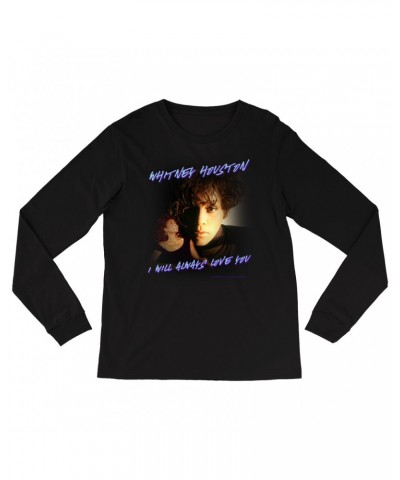 Whitney Houston Long Sleeve Shirt | I Will Always Love You Script Photo Collage Design Shirt $11.11 Shirts