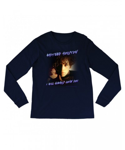 Whitney Houston Long Sleeve Shirt | I Will Always Love You Script Photo Collage Design Shirt $11.11 Shirts