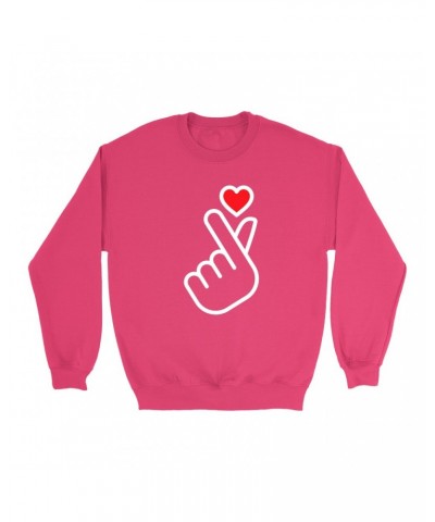 Music Life Colorful Sweatshirt | Kpop Finger Heart Design Sweatshirt $5.59 Sweatshirts