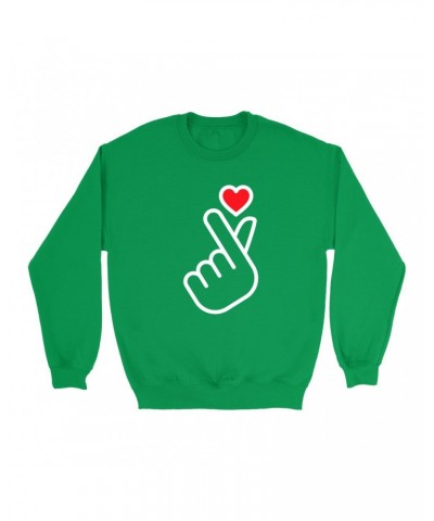 Music Life Colorful Sweatshirt | Kpop Finger Heart Design Sweatshirt $5.59 Sweatshirts