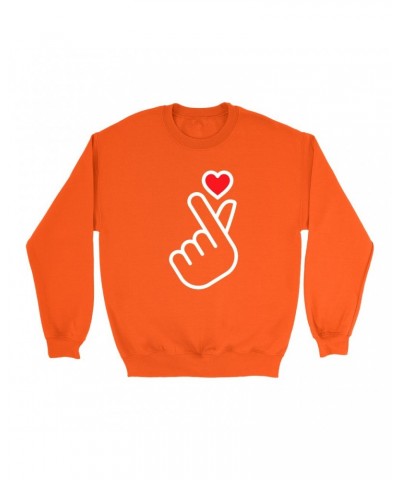 Music Life Colorful Sweatshirt | Kpop Finger Heart Design Sweatshirt $5.59 Sweatshirts