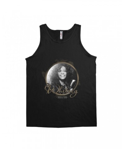 Whitney Houston Unisex Tank Top | Circular Frame And Logo Design Shirt $4.86 Shirts