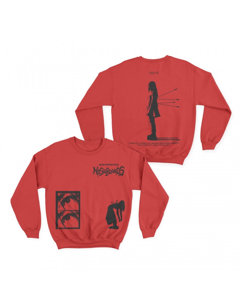 MisterWives Nosebleeds Red Crewneck $5.04 Sweatshirts