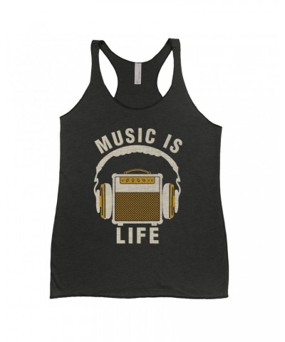 Music Life Ladies' Tank Top | Music Amps Life Shirt $5.93 Shirts