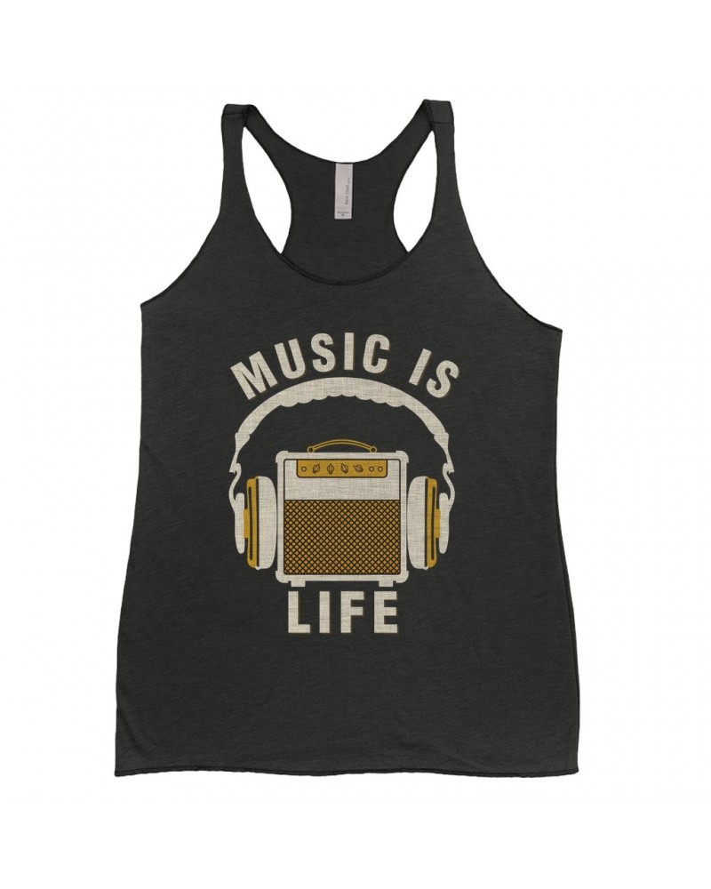 Music Life Ladies' Tank Top | Music Amps Life Shirt $5.93 Shirts