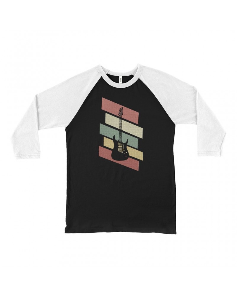 Music Life 3/4 Sleeve Baseball Tee | Guitar Geometry Shirt $5.39 Shirts