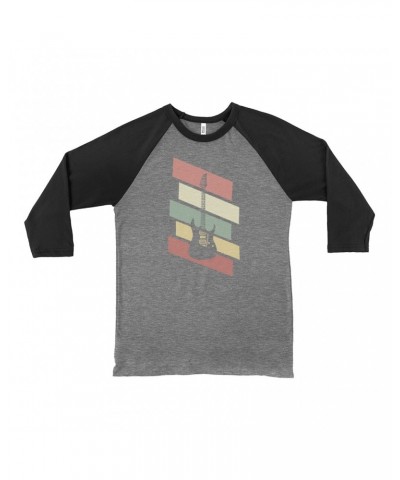 Music Life 3/4 Sleeve Baseball Tee | Guitar Geometry Shirt $5.39 Shirts