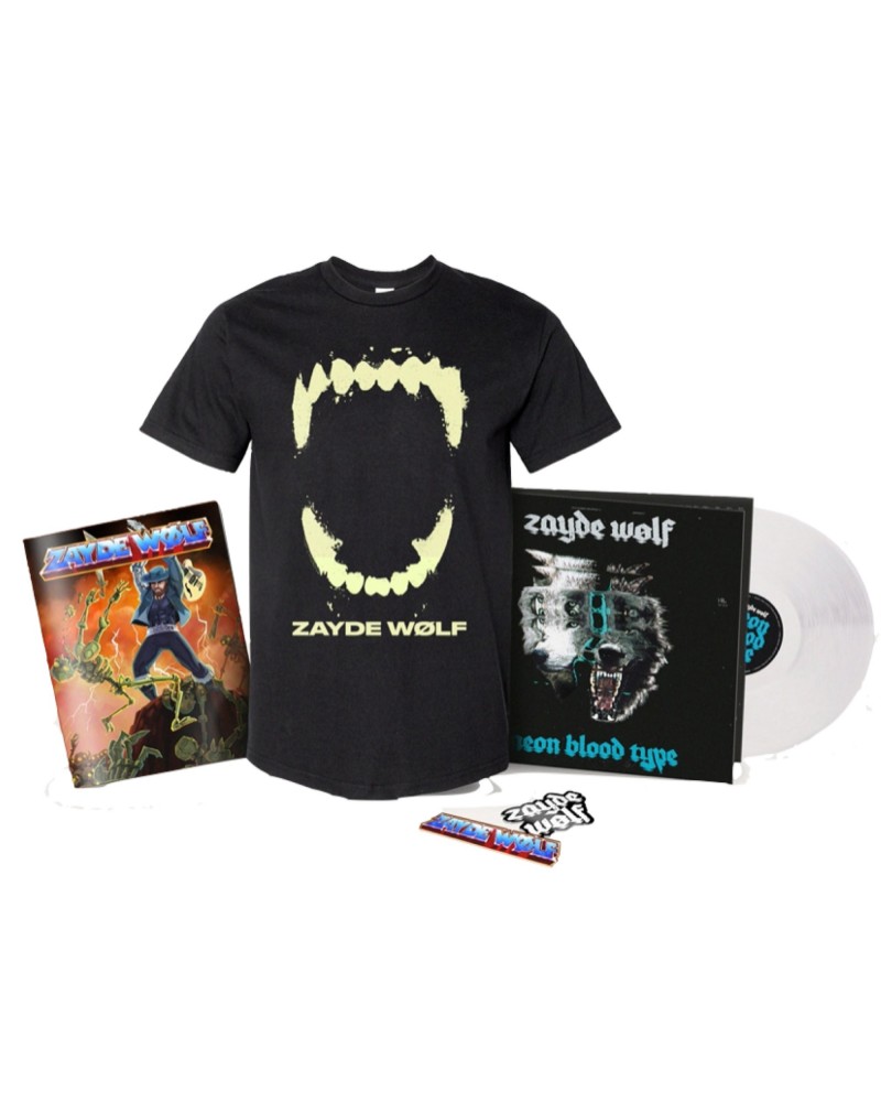 Zayde Wølf BUNDLE 3: Neon Blood Type Vinyl + Glowing Fangs Tee $4.80 Vinyl