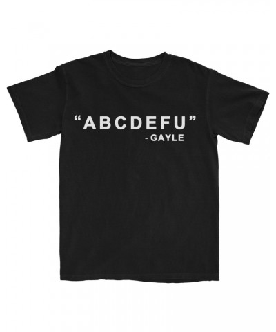 GAYLE abcdefu Black T-Shirt $11.19 Shirts