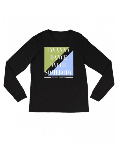 Whitney Houston Long Sleeve Shirt | I Wanna Dance With Somebody Classy Pastel Design Shirt $4.90 Shirts