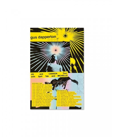 Gus Dapperton Orca 2021 US & Canada Tour Poster $8.09 Decor