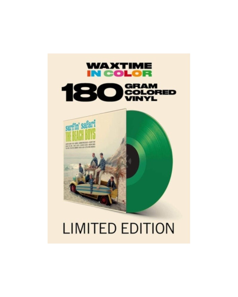 The Beach Boys LP Vinyl Record - Surfin' Safari (Limited Transparent Green Vinyl) $4.76 Vinyl