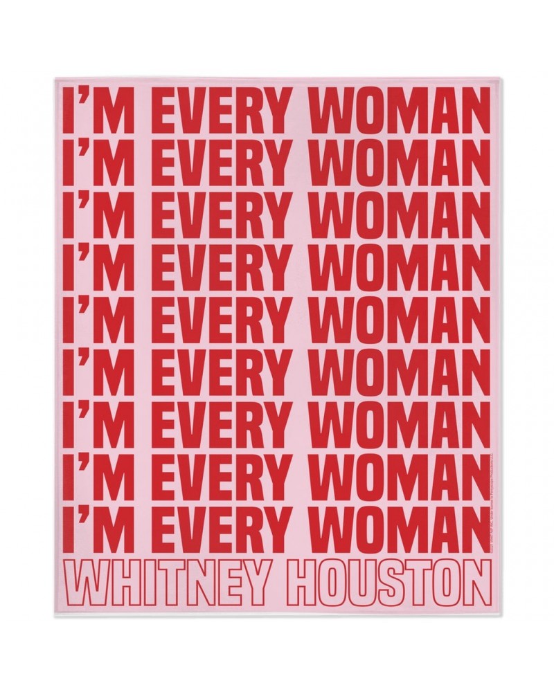 Whitney Houston Minky Blanket | I'm Every Woman Repeating Red Blanket $11.20 Blankets